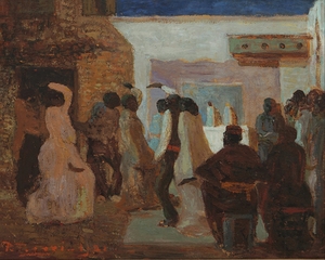 Candombe Bajo la Luna [Candombe Under the Moon] [1922] by Pedro Figari [1861–1938]